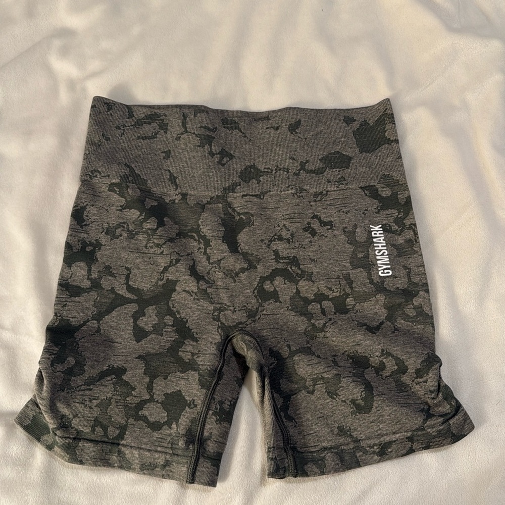 Gymshark Green Camo Biker Shorts
